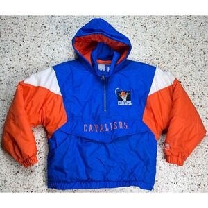Logo 7 Vtg Rare NBA Cleveland Cavaliers Embroidered Hooded Jacket Size Medium
